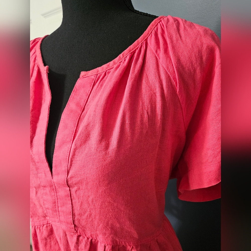 Universal Thread Hot Pink Mini Dress with V-Neck - Picture 7 of 9